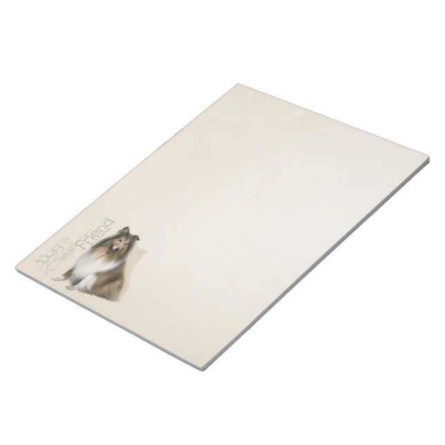 Rough Collie Notepad (Angled)