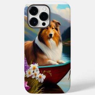Rough Collie on a Paddle: A Scenic Adventure Case-Mate iPhone 14 Pro Max Case