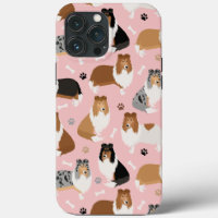 Rough Collie Paws and Bones Case-Mate iPhone Case