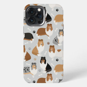 Rough Collie Paws and Bones iPhone 13 Pro Max Case