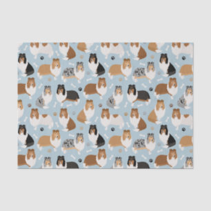 Rough Collie Paws and Bones Tissue Paper