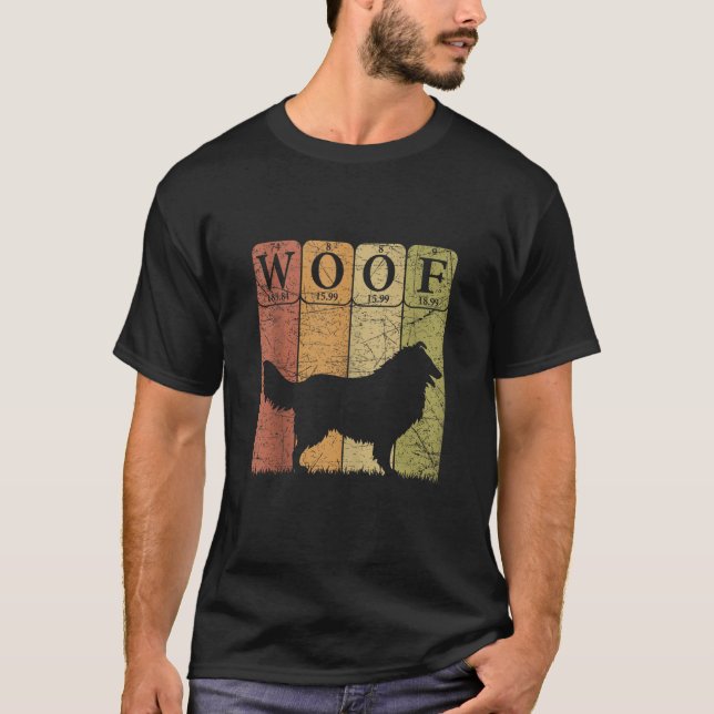 Rough Collie Periodic Table Elements Rough Collie  T-Shirt (Front)