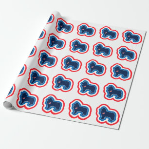 Rough Collie Red White And Blue 4th Of July Wrapping Paper