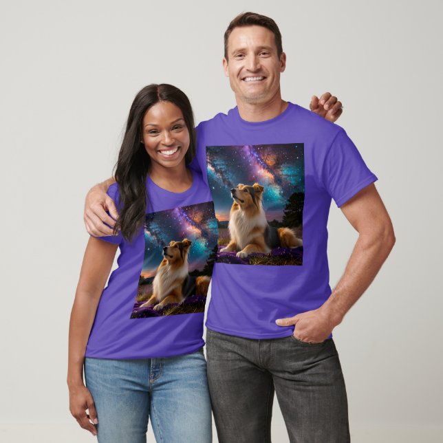 Rough Collie Under the Stars T-Shirt (Unisex)