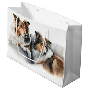 Rough Collies Large Gift Bag