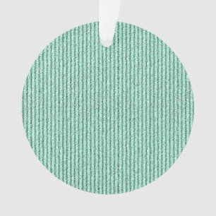Rough Corduroy Stripes in Leafy Green Ornament