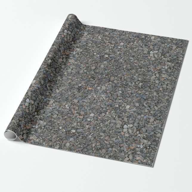 Rough Course Rocky Gravel Wrapping Paper (Unrolled)