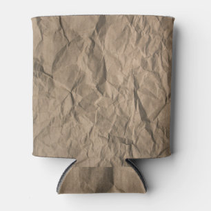Rough crumpled paper: recycled texture can cooler