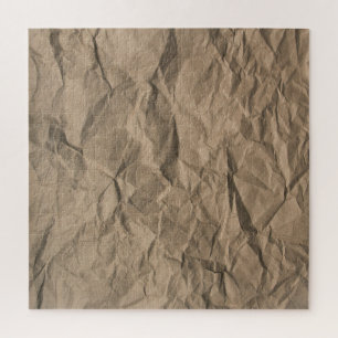 Rough crumpled paper: recycled texture jigsaw puzzle