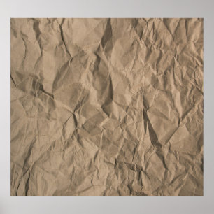 Rough crumpled paper: recycled texture poster