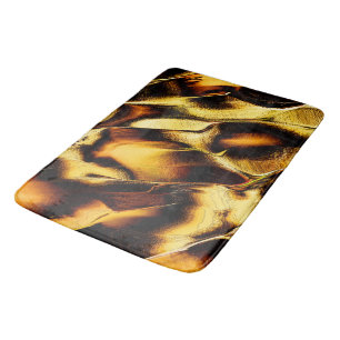 Rough dunes in burnt golden or yellowish orange bath mat