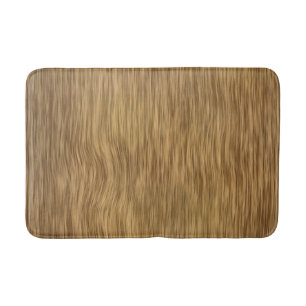 Rough Faux Wood Background in Natural Colour Bath Mat