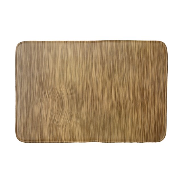 Rough Faux Wood Background in Natural Colour Bath Mat (Front)