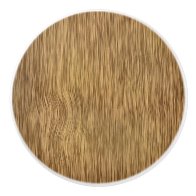 Rough Faux Wood Background in Natural Colour Ceramic Knob (Front)