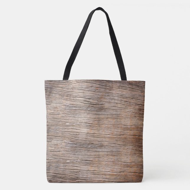 Rough Faux Wooden Plank Tote Bag (Front)