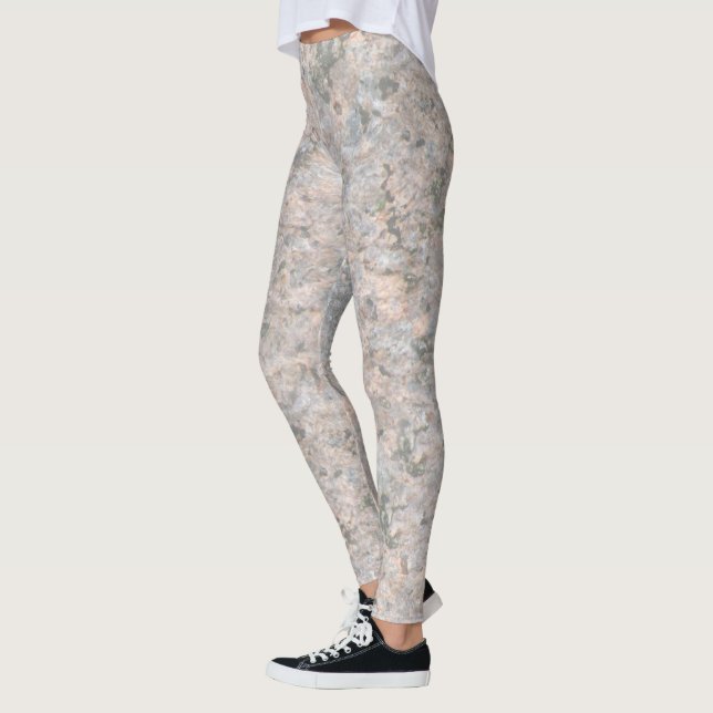 Rough Geology Neutral Rock Texture Photo Leggings (Left)