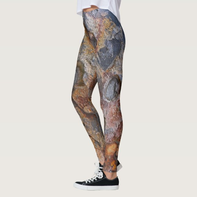 Rough Geology Rock Texture Photo Leggings (Left)