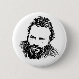 Rough Ink Sketch of Hitch 6 Cm Round Badge