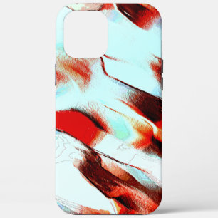 Rough light cyan and strong red iPhone 12 pro max case