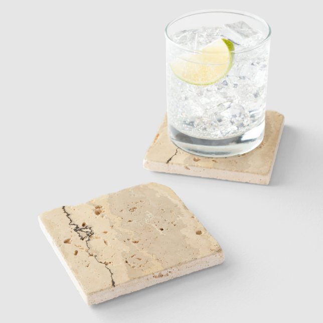 Rough Marble Stone Coaster (Side)