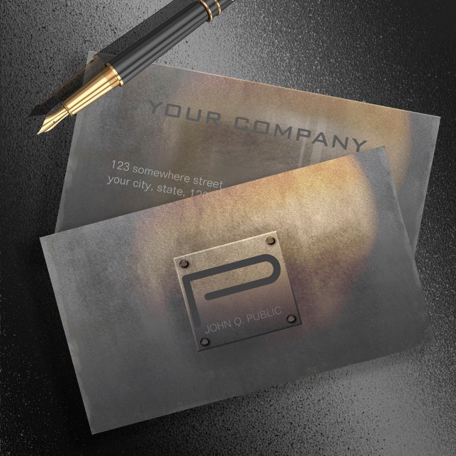 Rough Metal Plate Tarnished ID327 Business Card (Creator Uploaded)