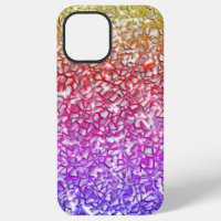 Rough mosaic orange to red and lilac, and sparkle