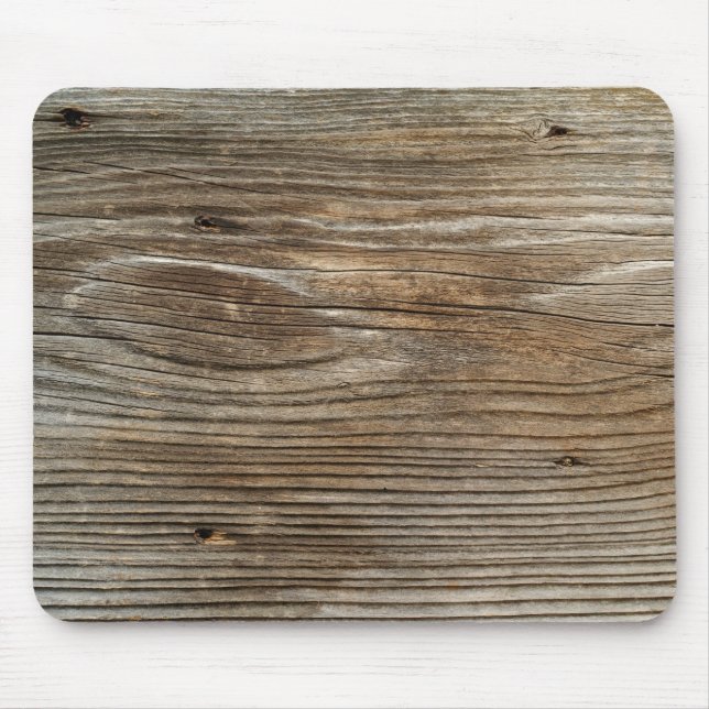 rough old plank of wood mouse mat (Front)