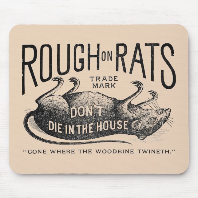 "Rough on Rats Advertisement"  Mouse Mat (Front)