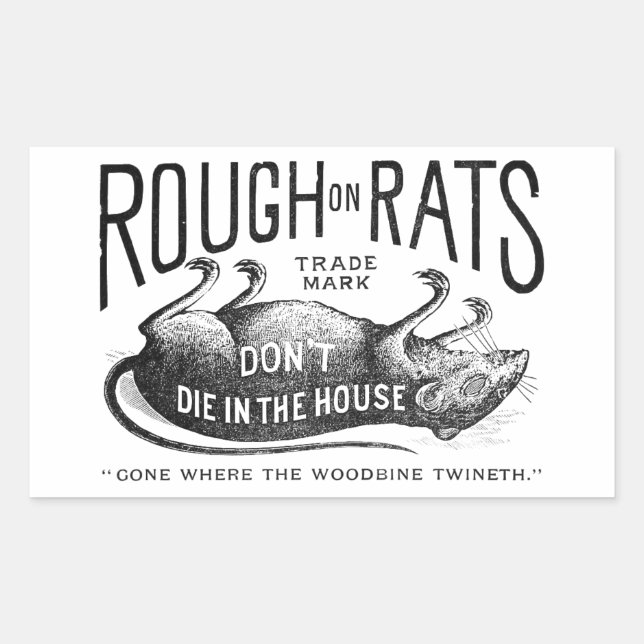 "Rough on Rats Advertisement" Sticker Set (Front)