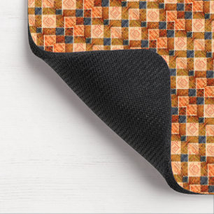 Rough orange chess parts forming new square shapes mouse mat