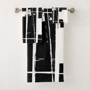 Rough paint abstract bath towel set