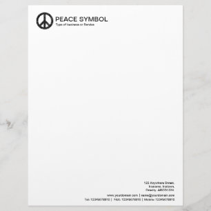 Rough Peace - Black Custom Letterhead