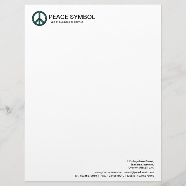 Rough Peace - Dark Green Letterhead (Front)