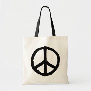 Rough Peace Symbol Tote Bag