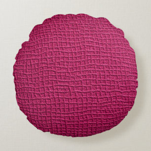 Rough pink leather round cushion