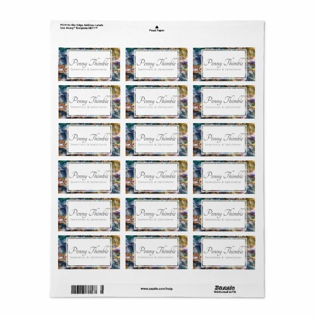 Rough quartz label (Full Sheet)