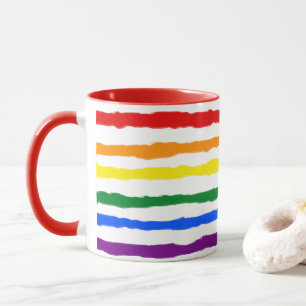 Rough Rainbow Stripes Coffee Mug