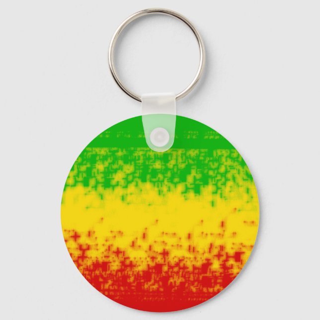 Rough Rasta Design Key Ring (Front)