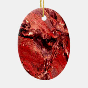 Rough Red Rocks Mars Ceramic Tree Decoration