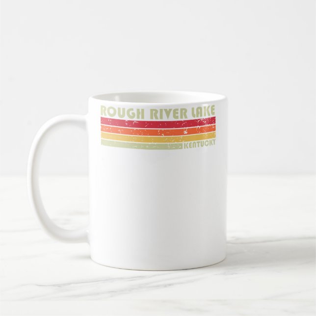Rough River Lake Kentucky Funny Fishing Camping Su Coffee Mug (Left)