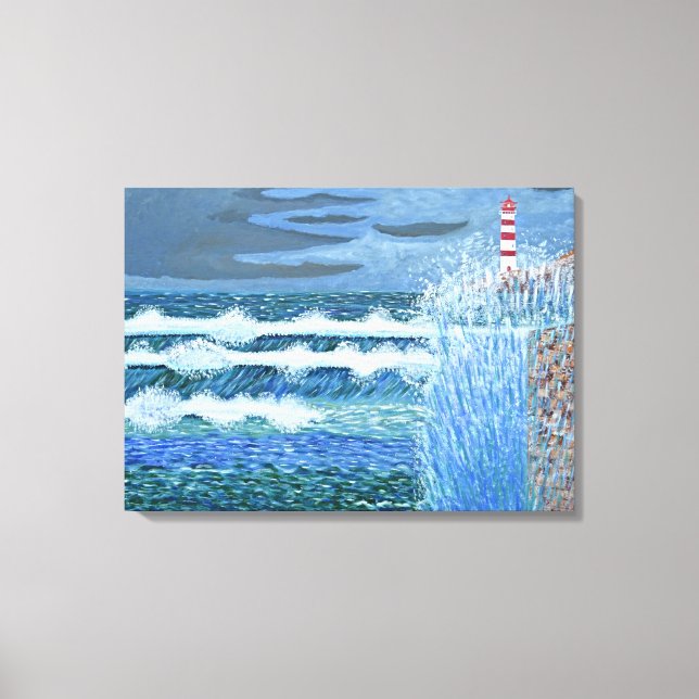 Rough Sea canvas Print (Front)