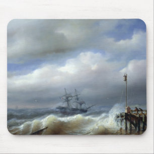 Rough Sea in Stormy Weather, 1846 Mouse Mat