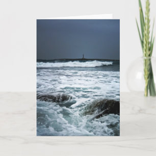 Rough sea, Menorca Holiday Card