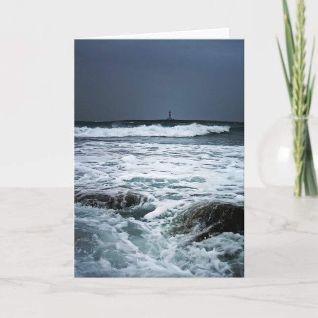 Rough sea, Menorca Holiday Card (Front)