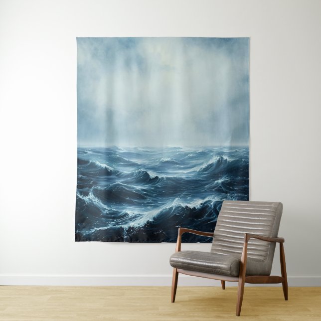 Rough Seas Ocean Waves Tapestry (In Situ)