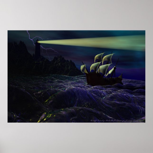 Rough Seas Poster By Michelle Wilder (Front)