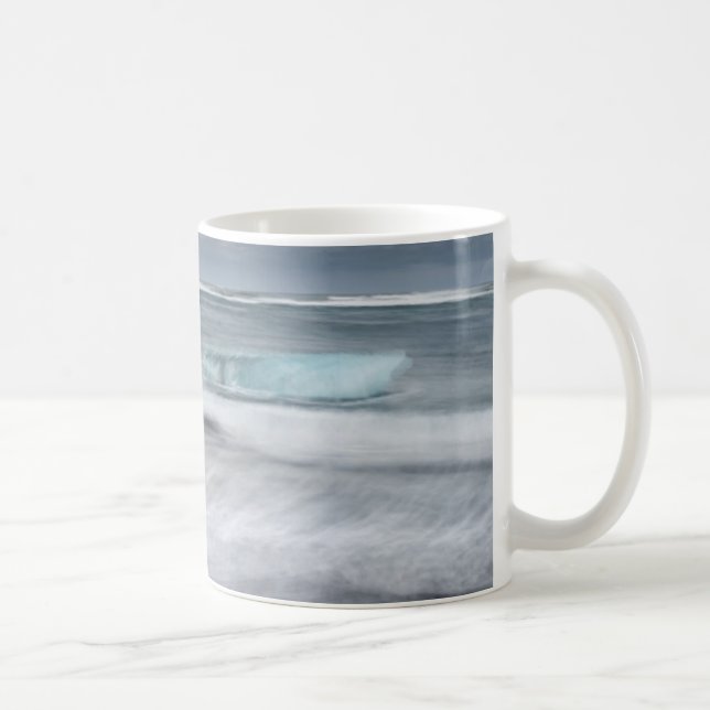 Rough Seascape with ice, iceland Coffee Mug (Right)