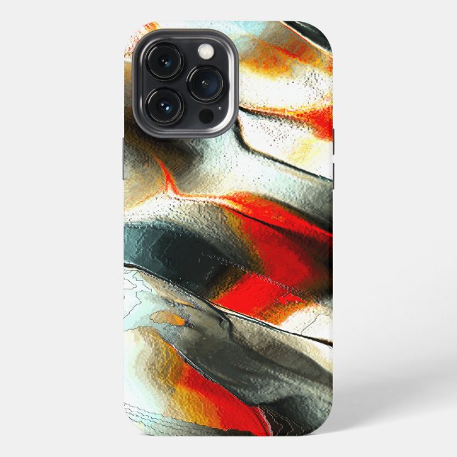 Rough silvery rock over burning ember, intensity iPhone case (Back)