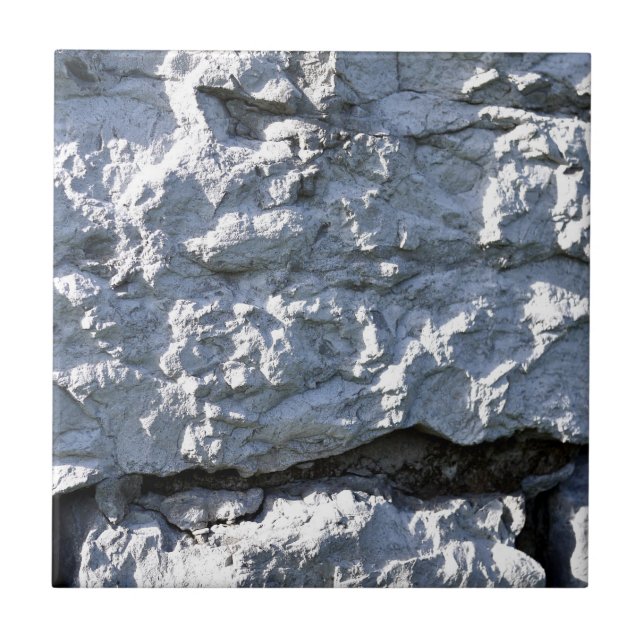 Rough Stone Texture, White Brick Tile (Front)