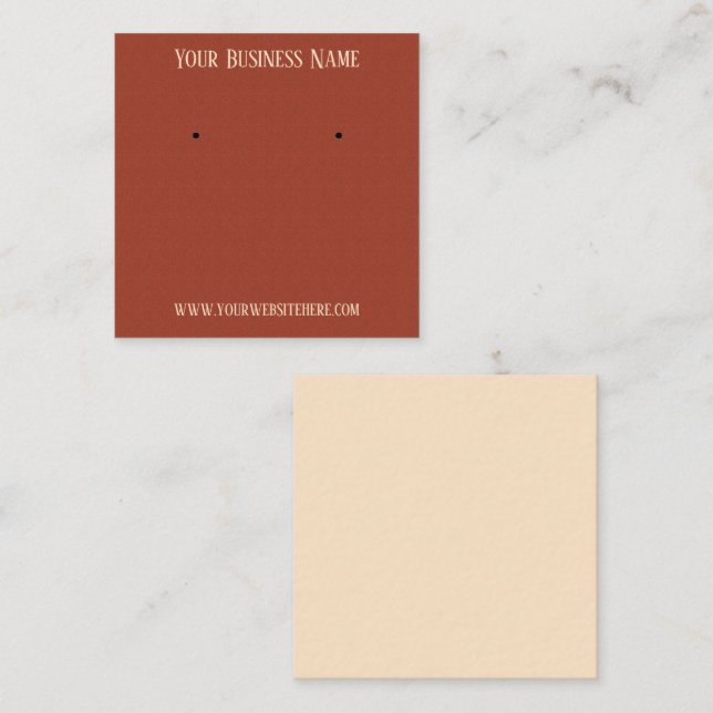 Rough Terra Cotta Texture Square Business Card (Front/Back)